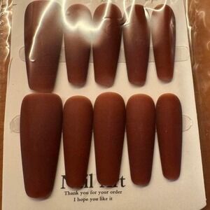 Cocoa‎ Matte" Press-On Nail Set